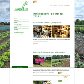 Bio-Hof Haus Bollheim in Zülpich mit landwirtschaftlichen Flächen.
