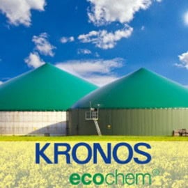 Biogasanlagen von Kronos EcoChem in einer landwirtschaftlichen Umgebung.