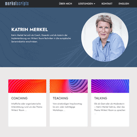 Porträt von Katrin Merkel, Expertin für Coaching, Lehre und Moderation.